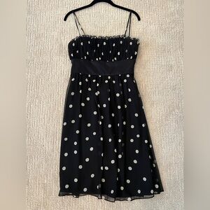 NINE WEST Black/Cream Polka Dot Dress